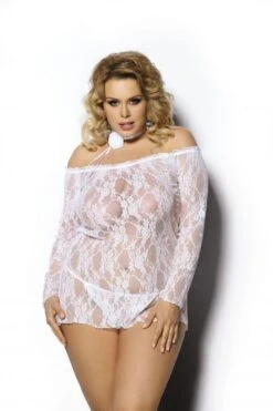 Anaïs Nuisette Sexy Dentelle Blanche Grande Taille