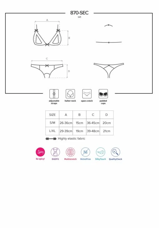 Obsessive Lingerie Ouverte Rouge – Image 3