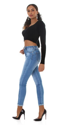 Jeans à Plis -Mode de luxe 8 Skinny Pants with Print Blue 36 YG2412 YA2402.1 1gggVd2a6KTPbMvs2