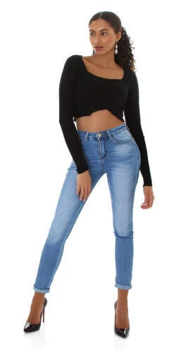 Jeans à Plis -Mode de luxe 8 Skinny Pants with Print Blue 36 YG2412 YA2402.1 1vDfACnIAin692