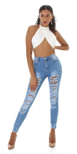 Jean Destroy Bleu -Mode de luxe 8 Skinny Pants with Print Blue 36 YG4607.1 2xhxKPIr6iPvlD 1300x1300 799b7c5c 6d93 4986 9f59 381c54837e63
