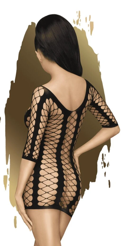 Penthouse Robe Lingerie Ajourée Noire – Image 2