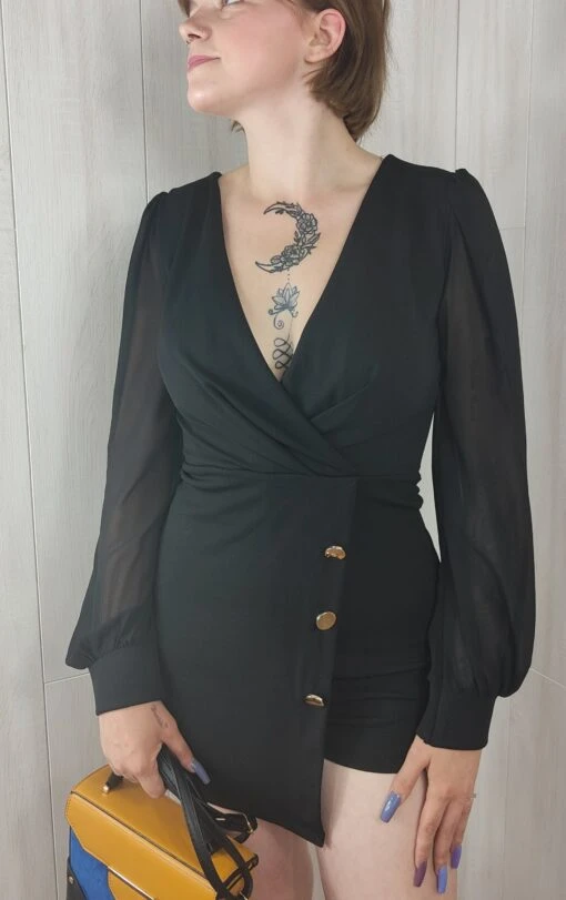 Combi Tailleur Court Noir – Image 3