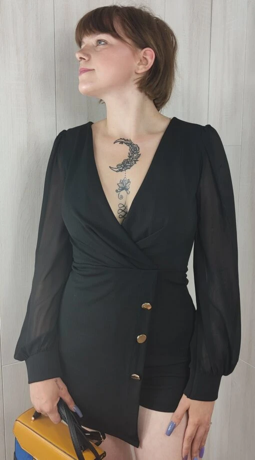 Combi Tailleur Court Noir – Image 2