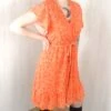 Robe Fleurie Avec Volants Orange -Mode de luxe IMG 2252