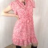 Robe Fleurie Avec Volants Rose -Mode de luxe IMG 2259