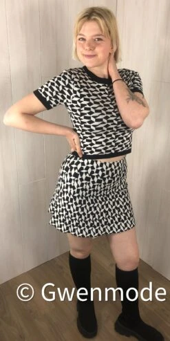 Ensemble Jupe Et Top à Motifs -Mode de luxe IMG 2266