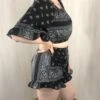 Ensemble Short Et Top Noir Et Blanc Tribal -Mode de luxe IMG 2268
