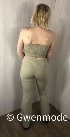 Ensemble Crème Pantalon Et Top -Mode de luxe IMG 2274