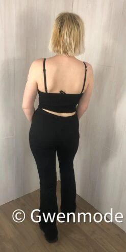 Ensemble Crop-top Pantalon Noir -Mode de luxe IMG 2277 2