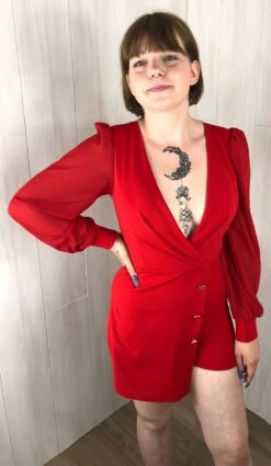 Combinaison Short Rouge -Mode de luxe IMG 2515