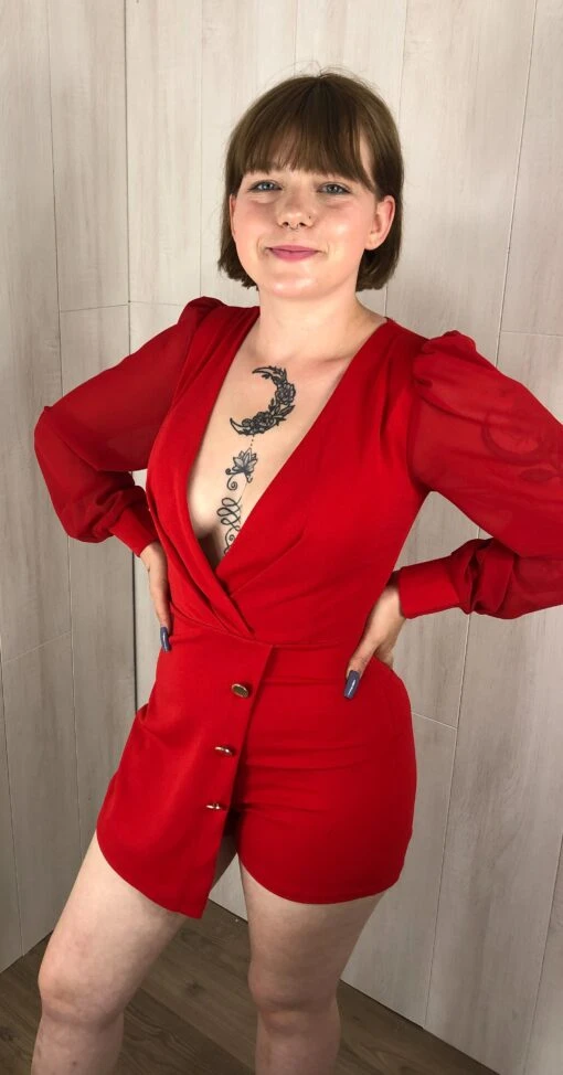 Combinaison Short Rouge – Image 4