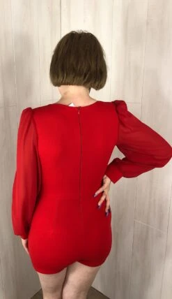 Combinaison Short Rouge -Mode de luxe IMG 2519