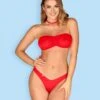 Obsessive Lingerie Sexy De Noel -Mode de luxe NoelKissmasEnsemble4pcs Rouge 28593
