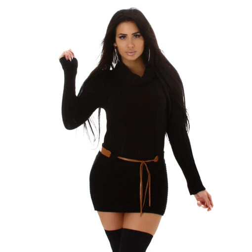 Robe Col Roulé Noire – Image 2