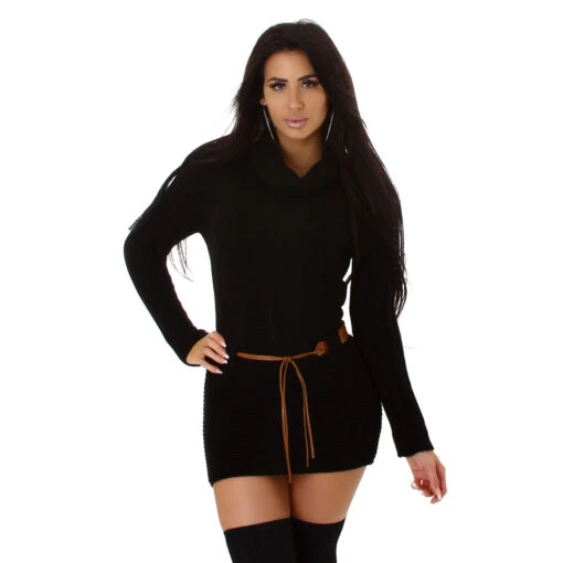Robe Col Roulé Noire – Image 3