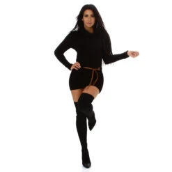 Robe Col Roulé Noire -Mode de luxe Sexy Jela London Knitted Dress with Turtleneck Black One Size JL2225.2 JL1493 Strickkleid Schwarz 4 1300x1300 a4edd5cf fa4f 4776 906b 9c49ff6d1458