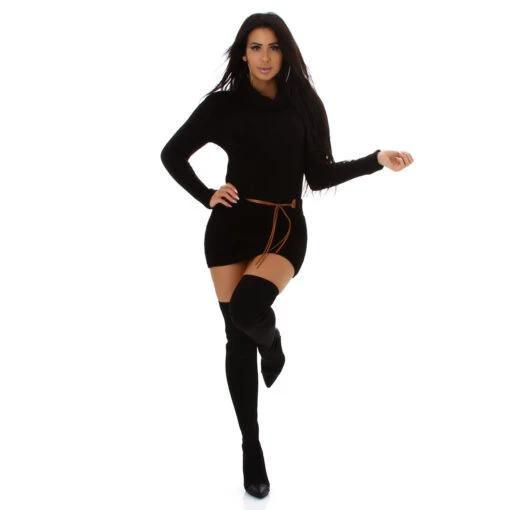 Robe Col Roulé Noire – Image 4
