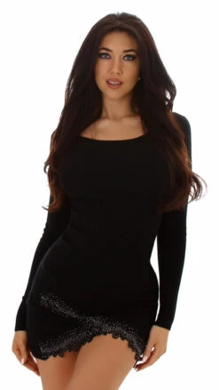 Robe Sexy Noire Avec Strass -Mode de luxe Sexy Knit Dress with Rhinestones Black One Size MC6145.1 IMG 9802 1300x1300 ff6535b9 3749 4f1f ac6c 432dfc9c1874