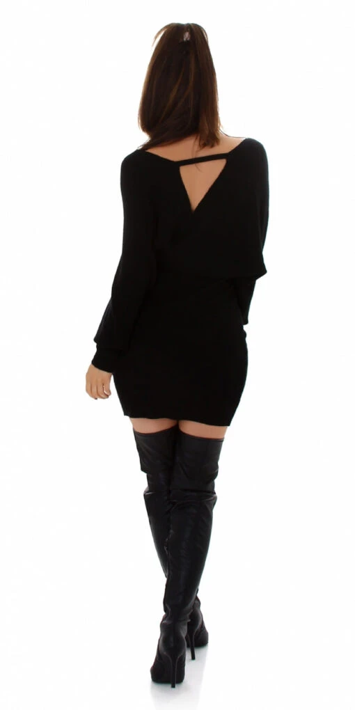 Robe Coeur Croisé Noire – Image 5