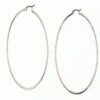 Boucles D'oreilles Créole Acier Couleur Argent -Mode de luxe ceramik boucle doreilles acier creole silver 2