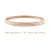 Bracelet Je T'aime Mon Coeur -Mode de luxe ceramik bracelet jonc fin en acier 316l avec message je taime mon cur pink 1