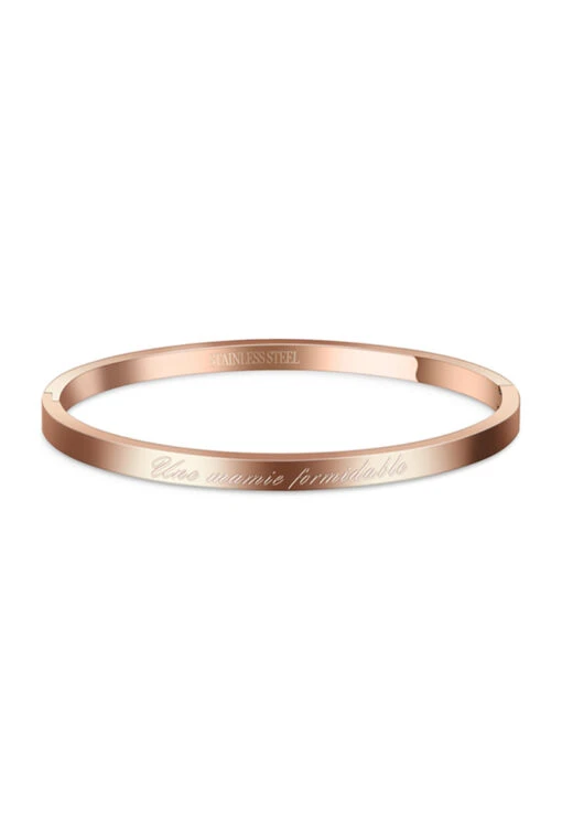 Bracelet Acier Or Rosé Une Mamie Formidable – Image 2