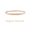 Bracelet Acier Or Rosé Maman Je T'aime -Mode de luxe ceramik bracelet jonc fin en acier inoxydable 316l avec message maman je taime pink 1