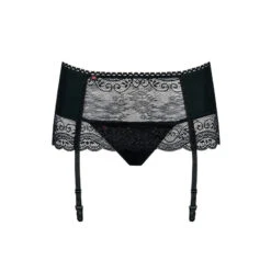 Obsessive Porte Jarretelles Noir Avec Dentelle -Mode de luxe miamor porte jarretelles noir6