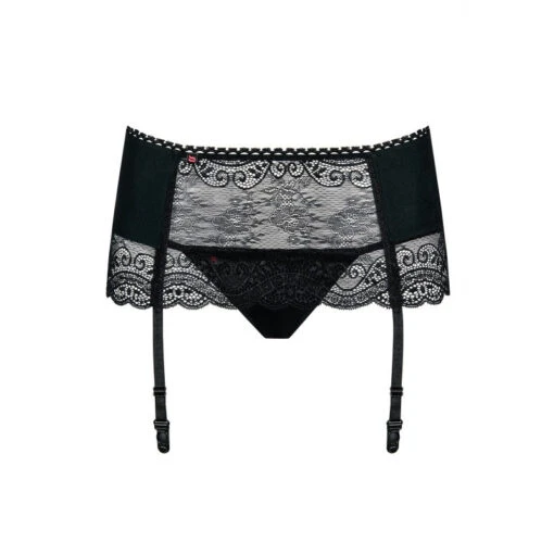 Obsessive Porte Jarretelles Noir Avec Dentelle – Image 4