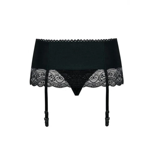 Obsessive Porte Jarretelles Noir Avec Dentelle – Image 3